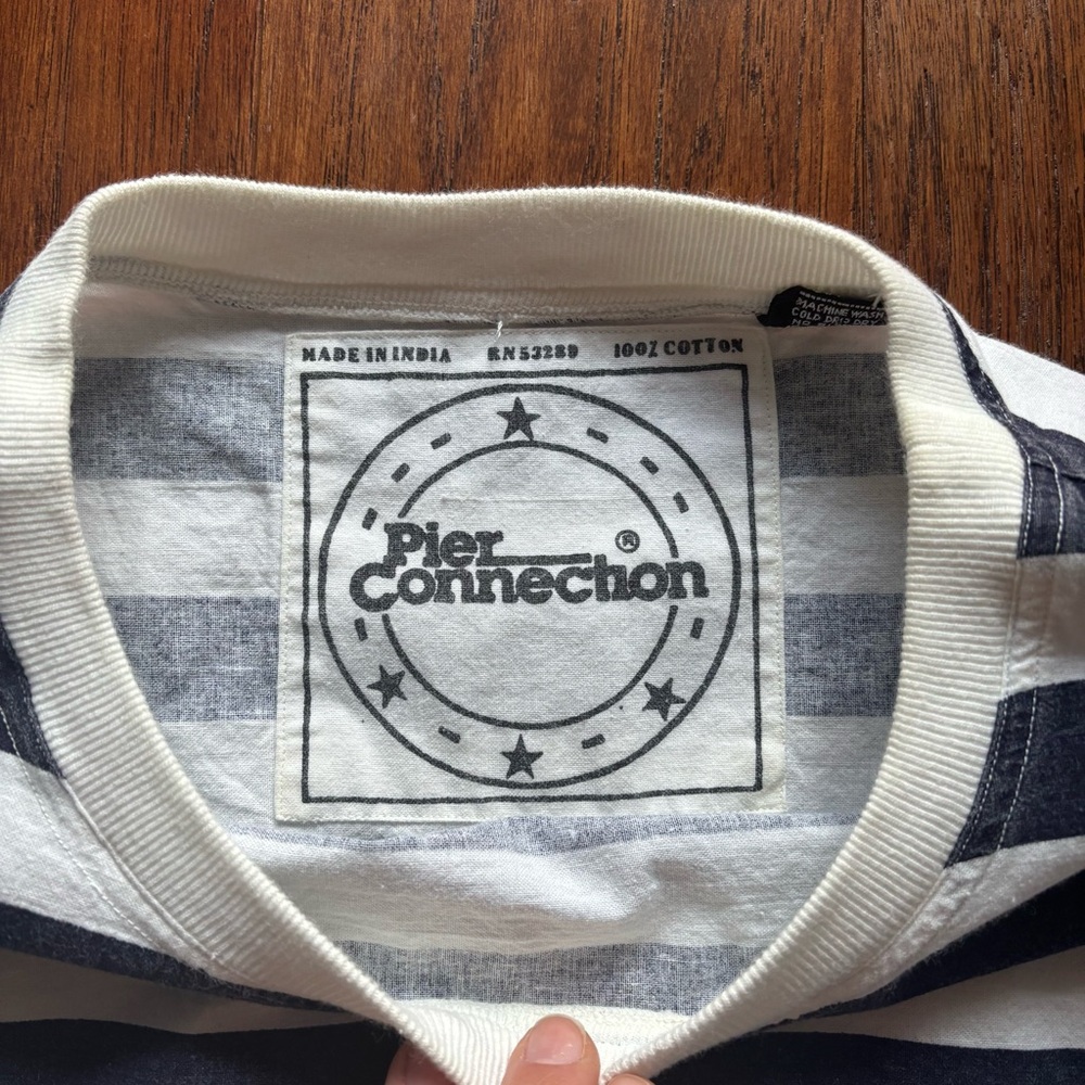 Pier Connection Vintage Striped Yacht Tee Nautical Cotton | Unisex XL - Picture 6 of 10